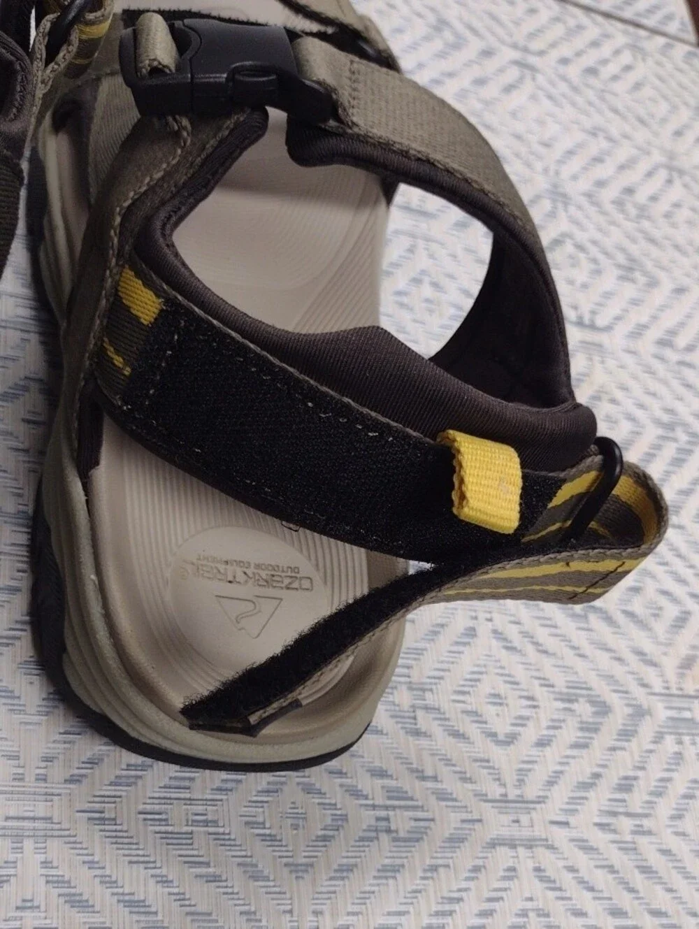 Ozark Trail Olive Green and Yellow Men's Outdoor Sandals